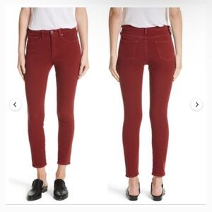 Veronica Beard Kate 10” Crop Red Jeans Size 26
